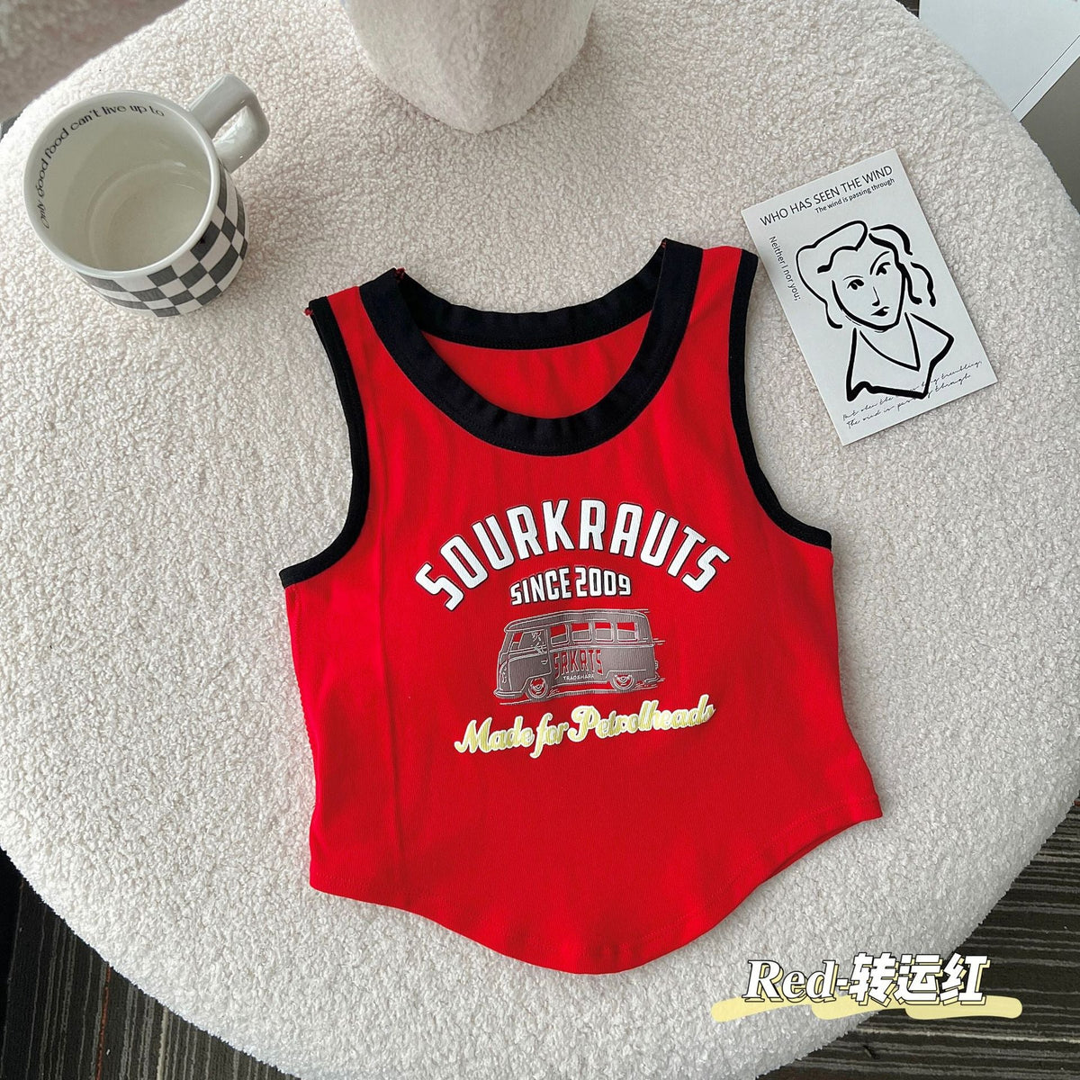 Sourkrauts Written Light Padded Short Camisole