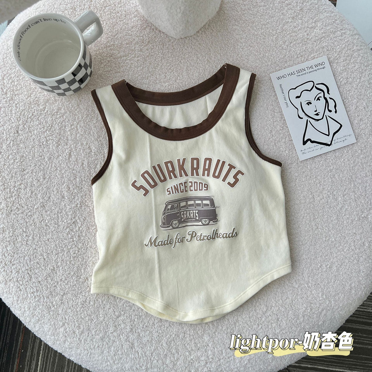 Sourkrauts Written Light Padded Short Camisole