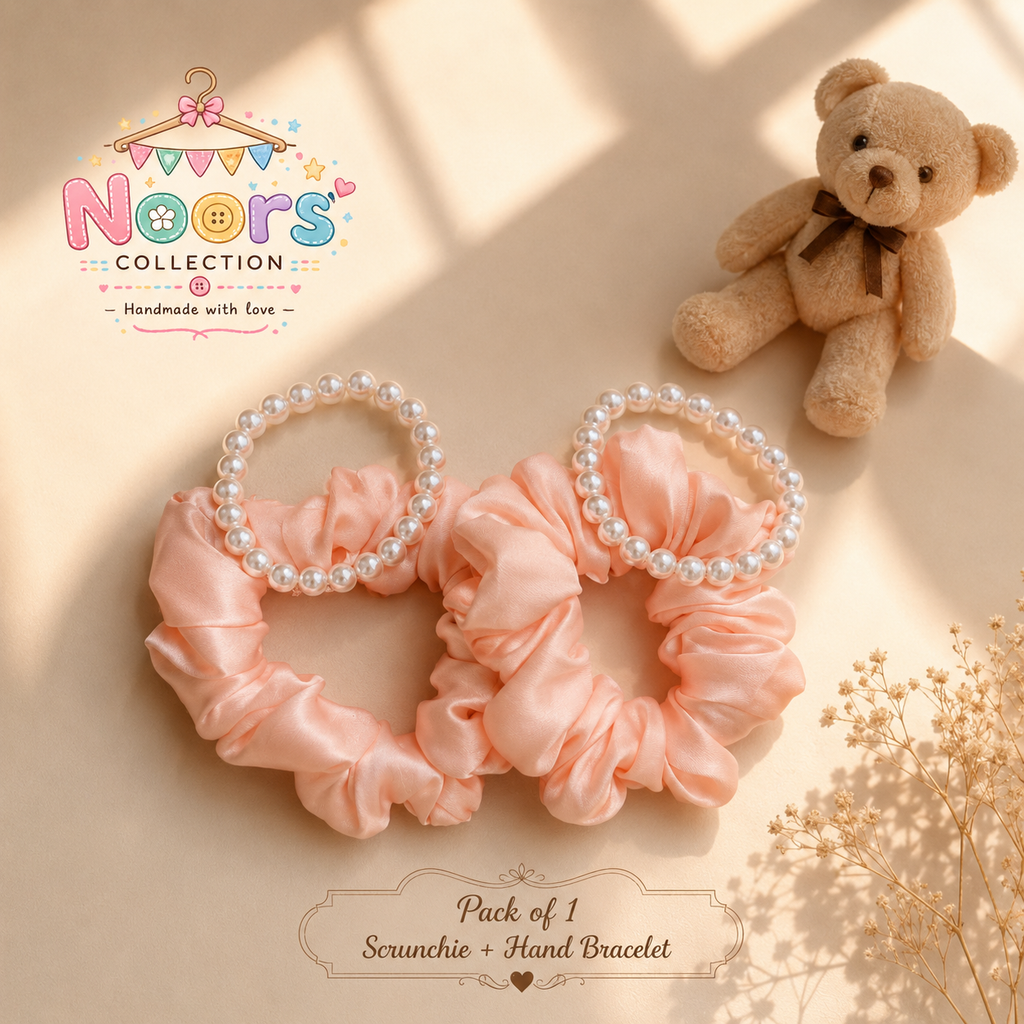 Pack of 1 Scrunchie + 1 Hand Bracelet