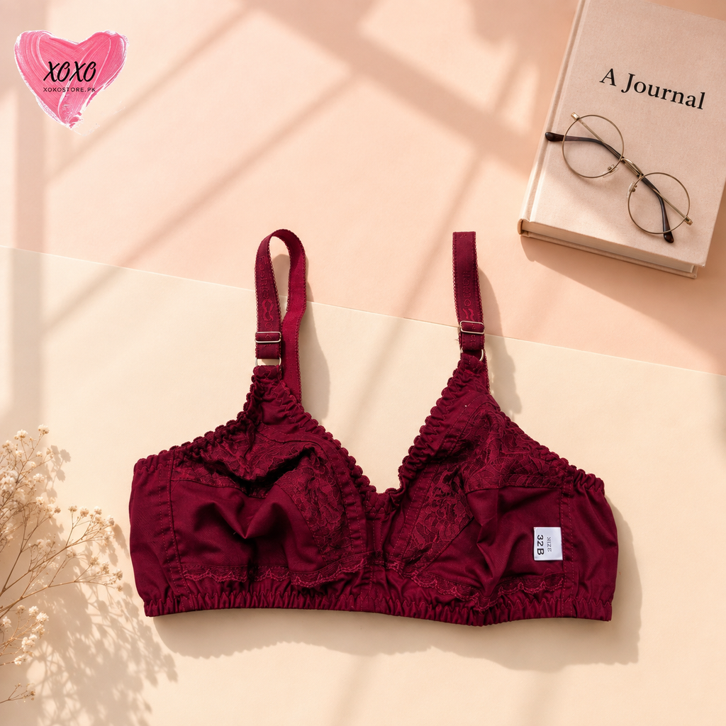 Pack of 4 Cotton Net Design Very Soft Daily Wear Bra