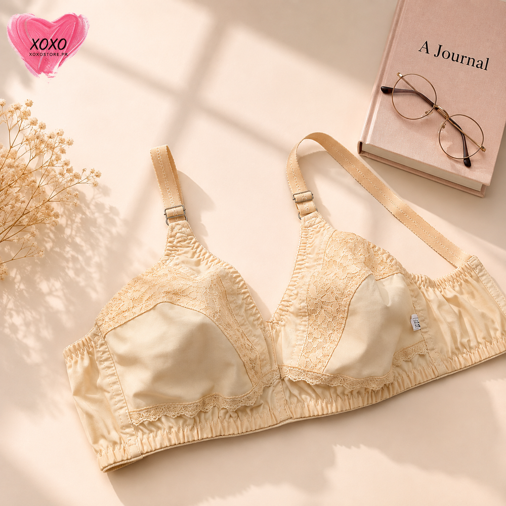 Pack of 4 Cotton Net Design Very Soft Daily Wear Bra