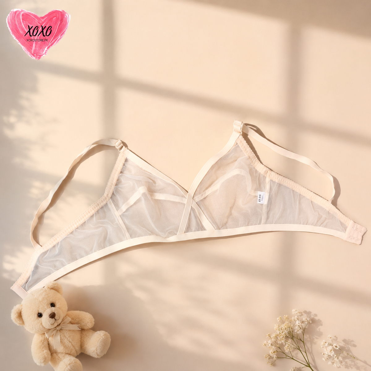 Pack of 4 Hollow Easywear Soft Net Bra