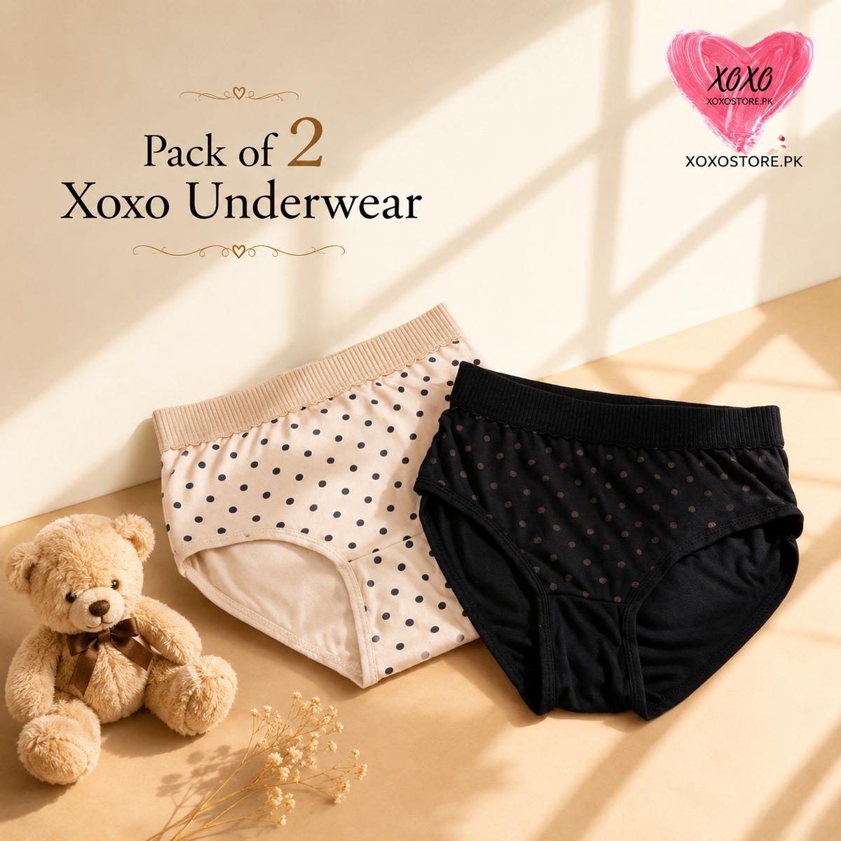 Pack of 2 Easywear Dotted Underwear