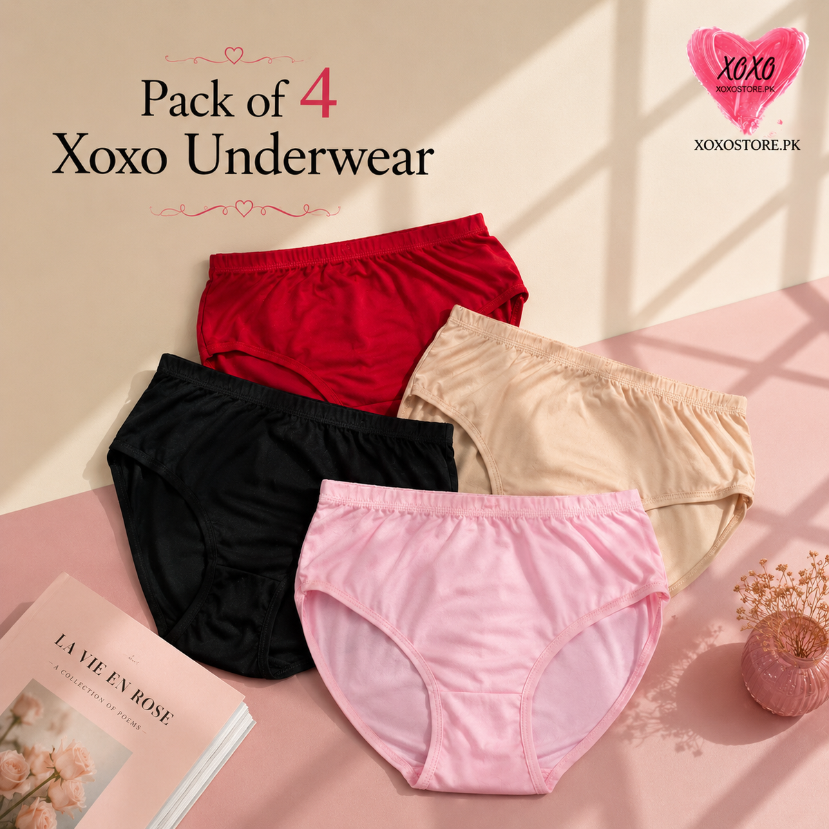 Pack of 4 Easywear Basic Underwear