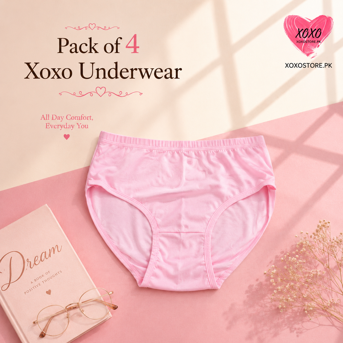 Pack of 4 Easywear Basic Underwear
