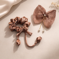 Pack of 1 Elegant Scrunchie + 1 Net Pin By Noor