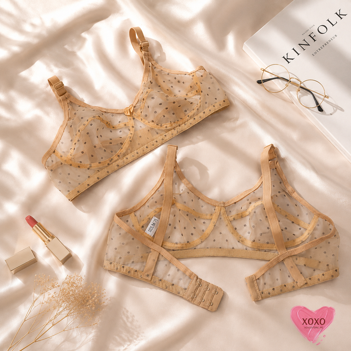 All Net Very Soft Dotted Bra