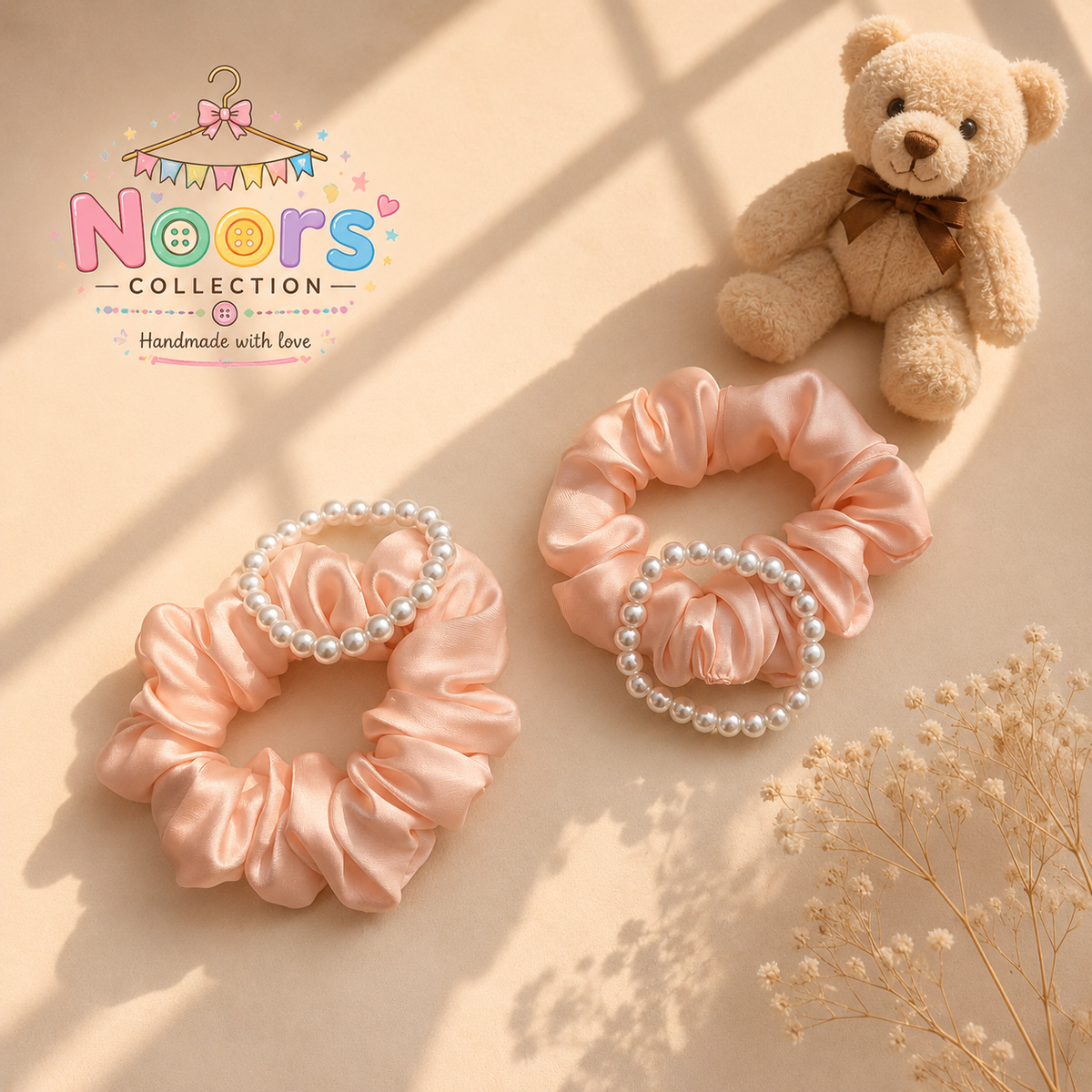 Pack of 1 Scrunchie + 1 Hand Bracelet