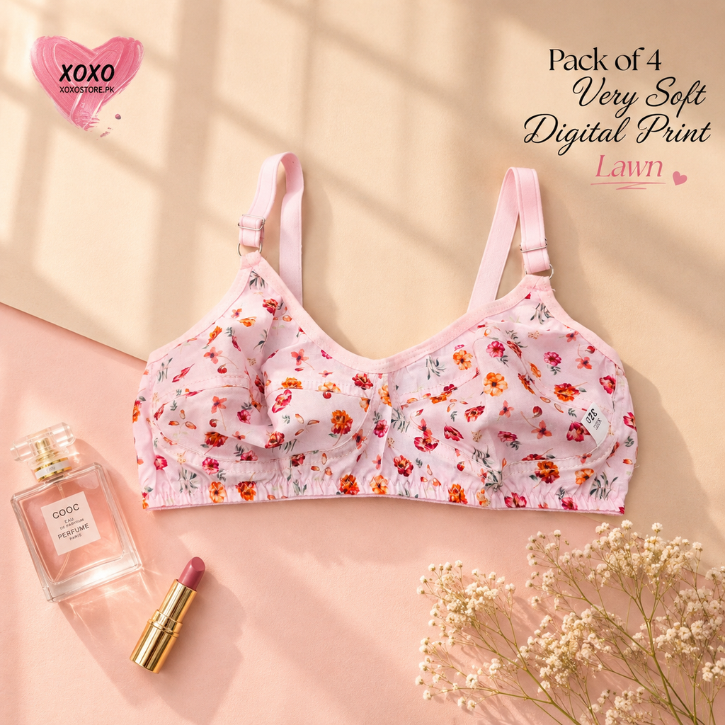 Pack of 4 Very Soft Digital Print Lawn