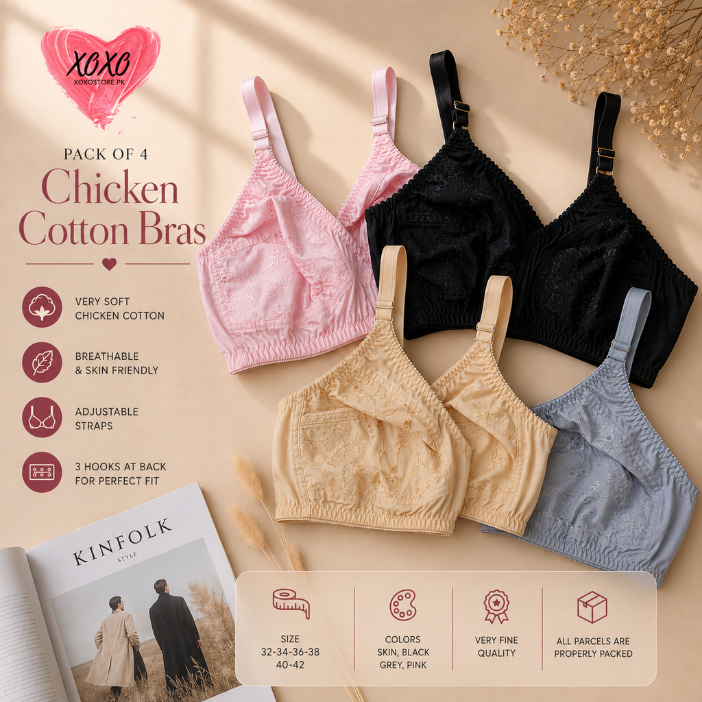 Pack of 4 Very Fine Quailty Chicken Cotton Bras
