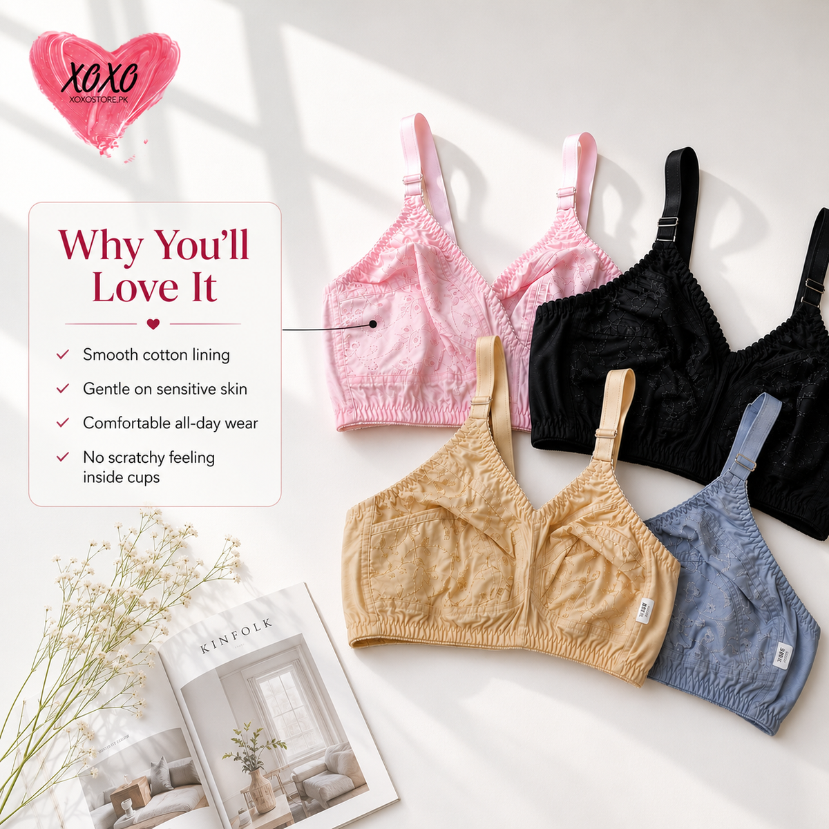 Pack of 4 Very Fine Quailty Chicken Cotton Bras