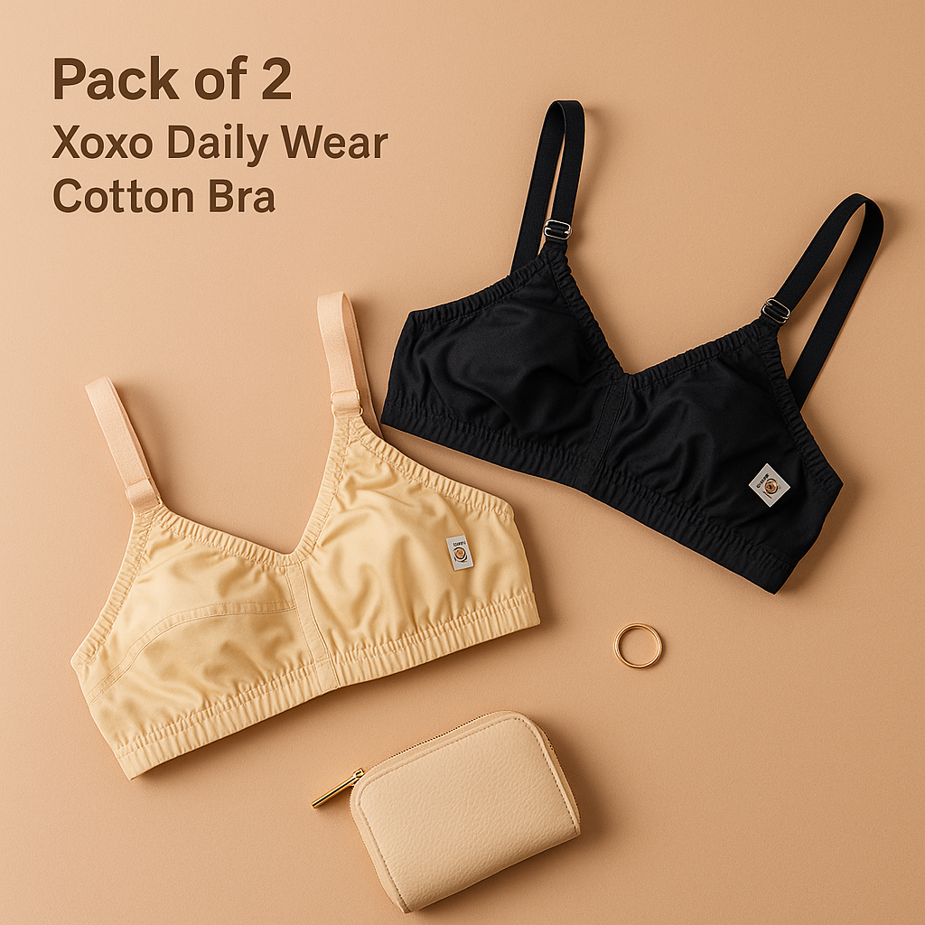 Pack of 2 Easywear Daily Wear Cotton Bra