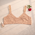 Small Flower Design Very Fine Quailty Daily Wear Jersey Bra