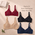Pack of 4 Easywear Anti Sweat Daily Wear Bra