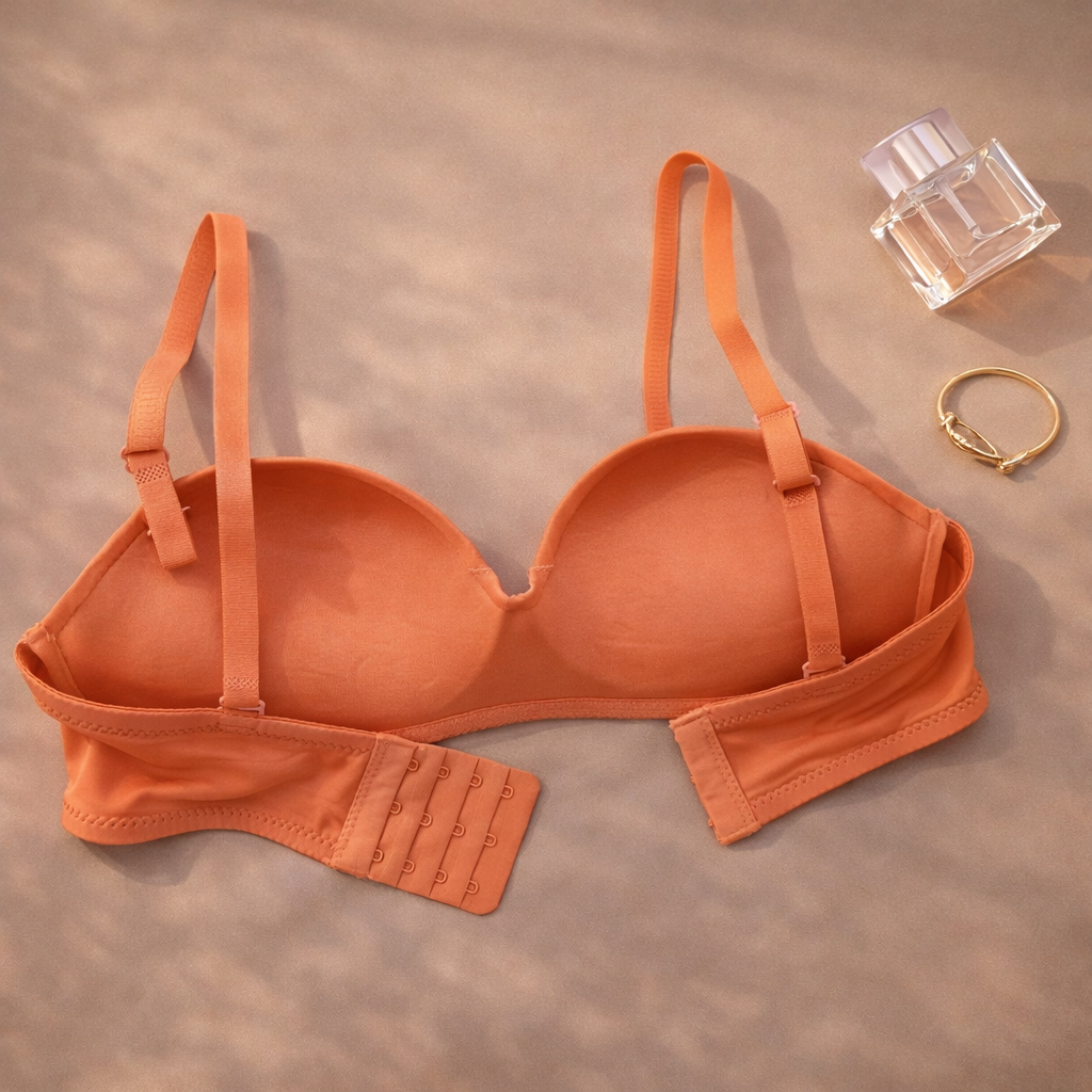 Double Padded Removeable Straps Smooth Pushup Bra