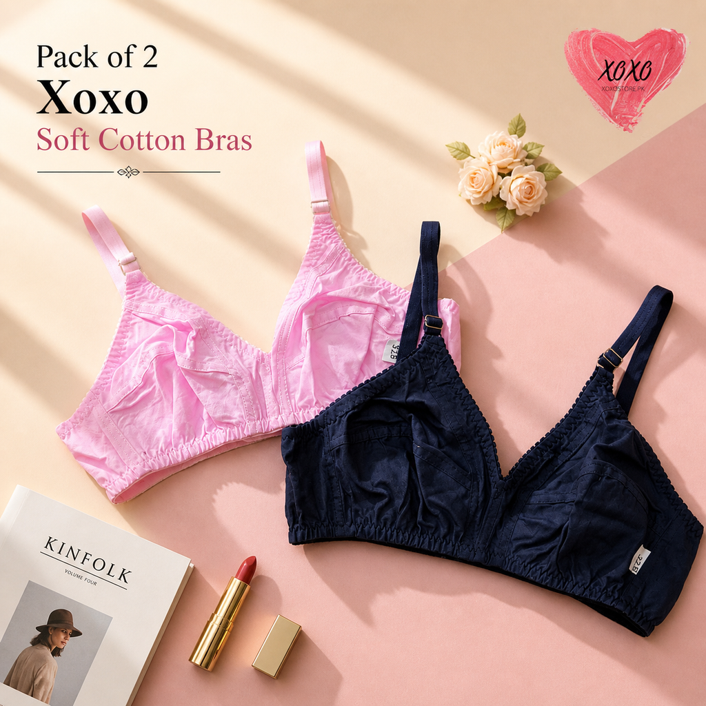 Pack of 2 Easywear Soft Cotton Bra's