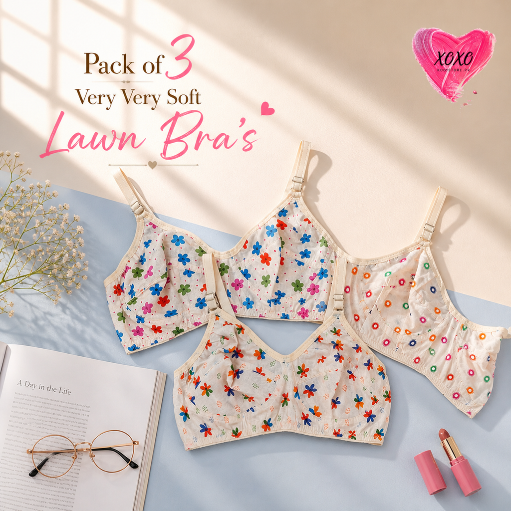 Pack of 3 Very Fine Quailty Lawn Bra's