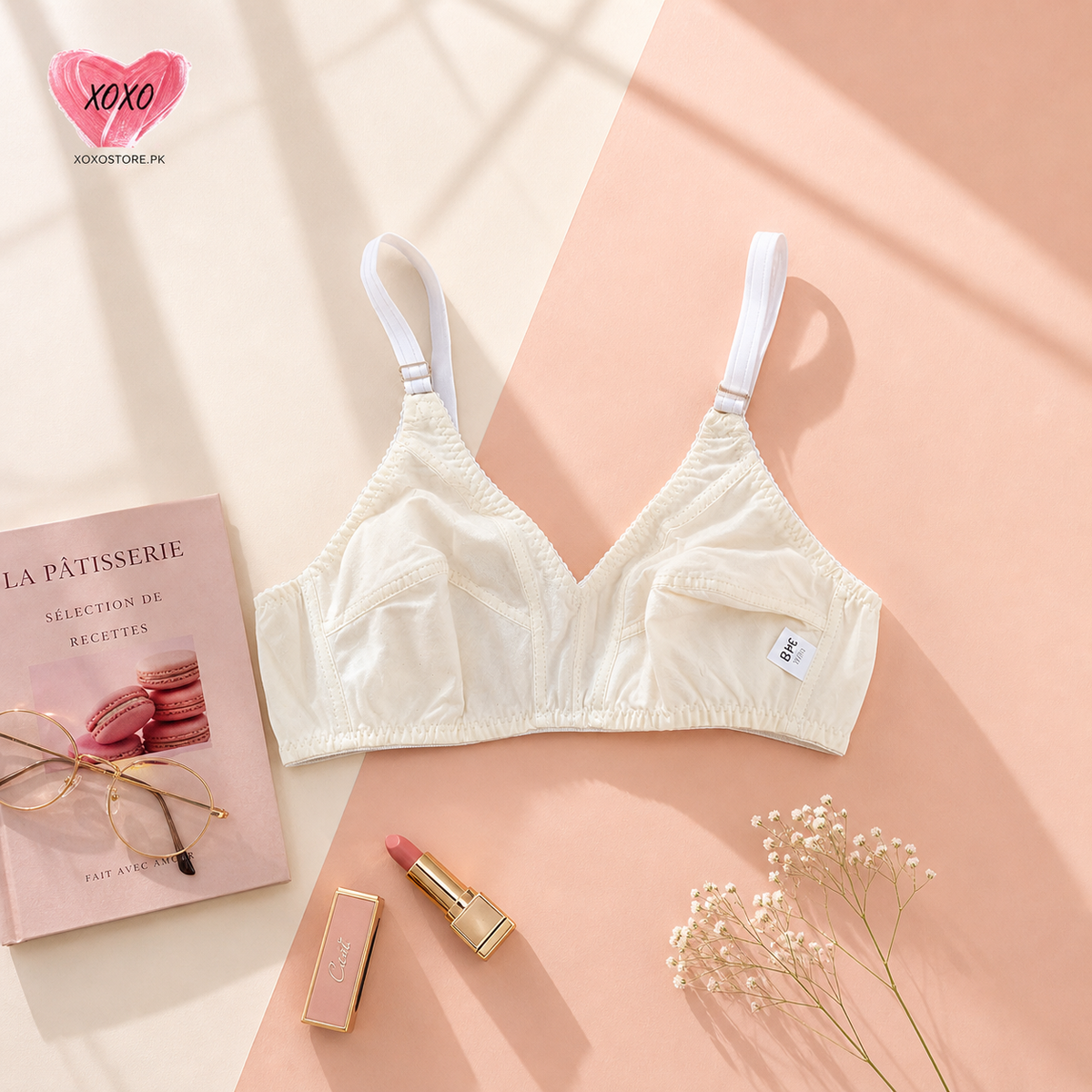Pack of 4 Easywear Digital Printed & Simple Cotton Bra's