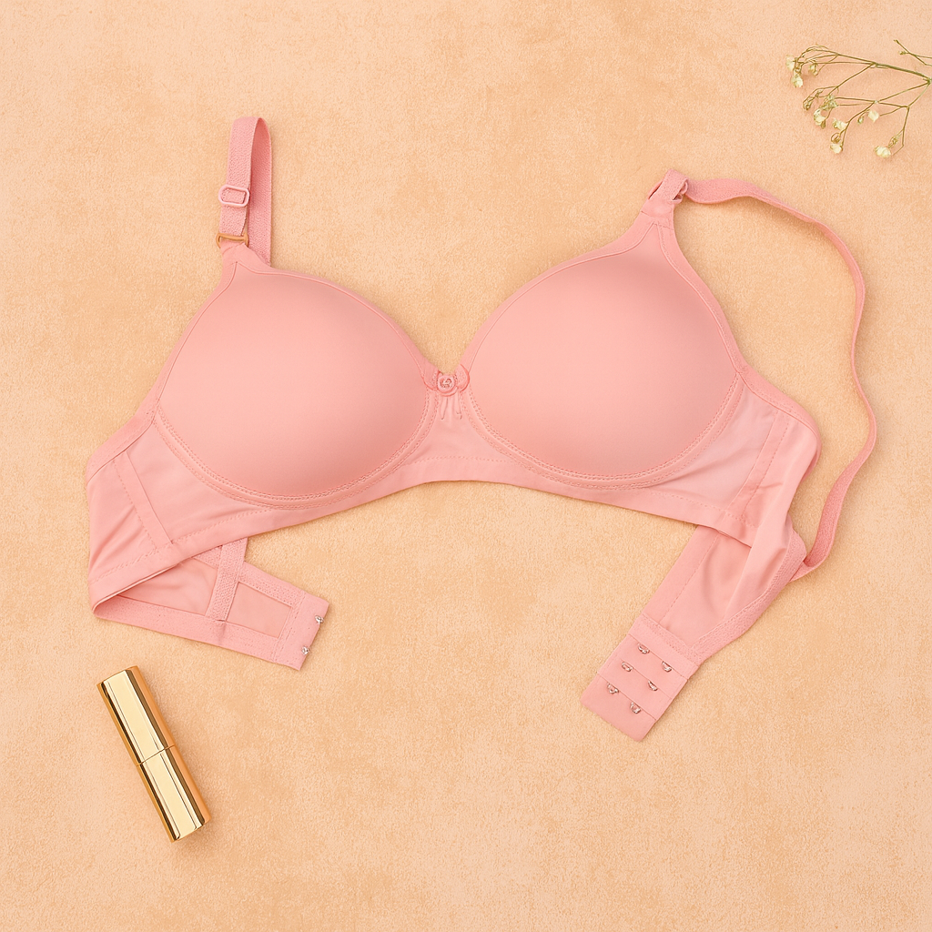 Single Padded Flower Design Soft Bra