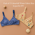 Colorfull Design Mix Fabric Bra