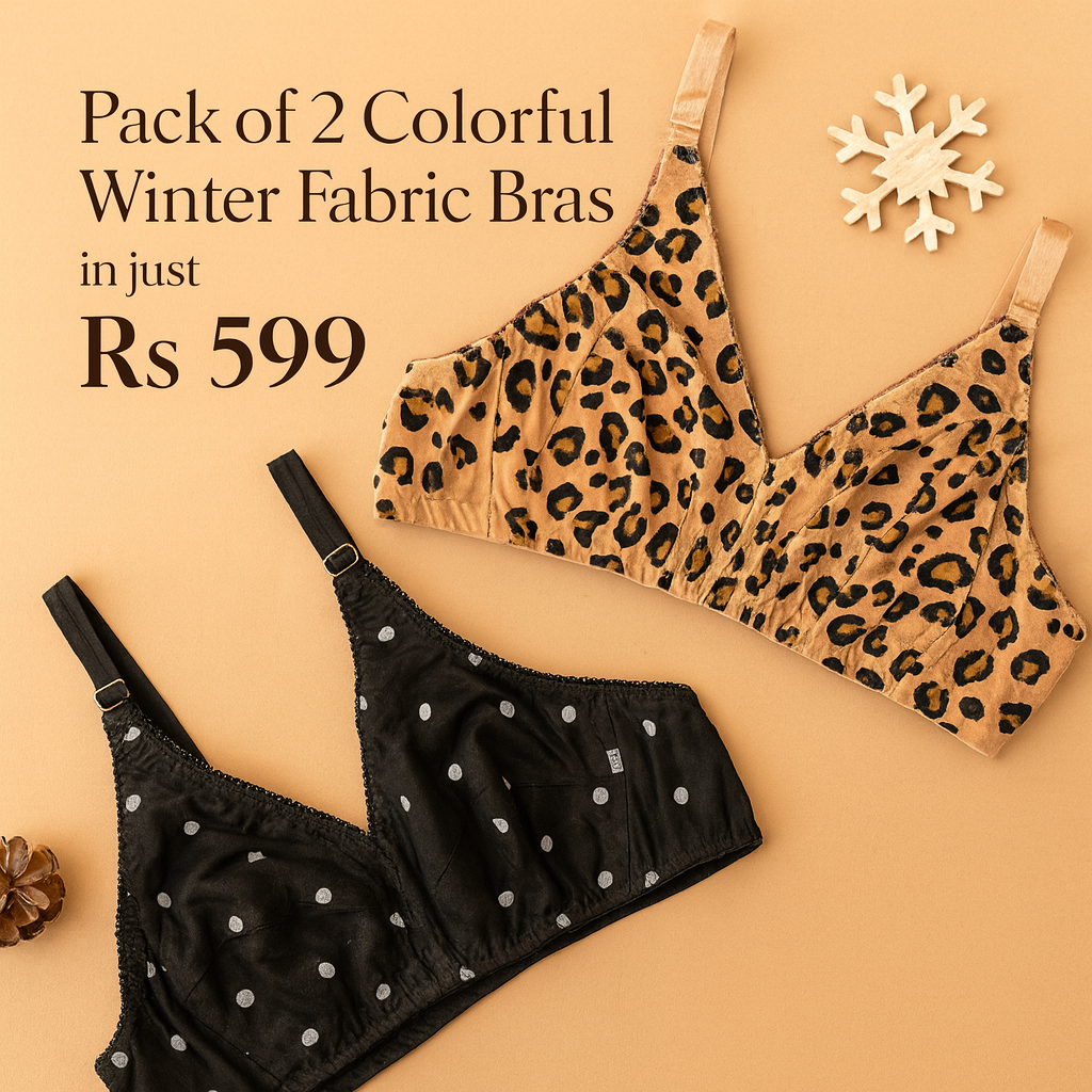 Colorfull Design Mix Fabric Bra