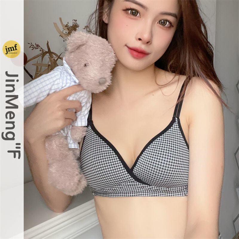 Dotted Cross Type Soft & Smooth Wireless Padded Bra