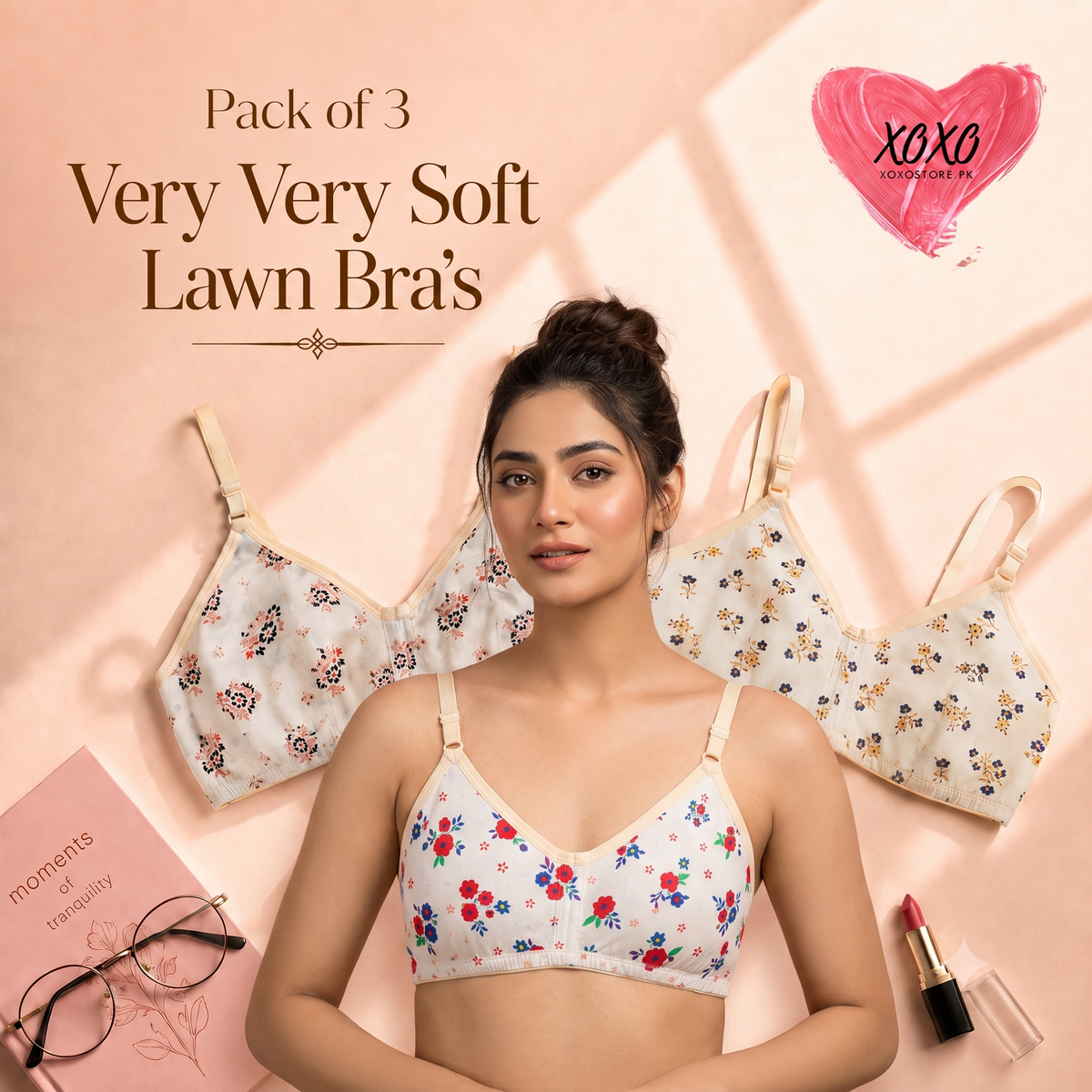 Pack of 3 Very Fine Quailty Lawn Bra's