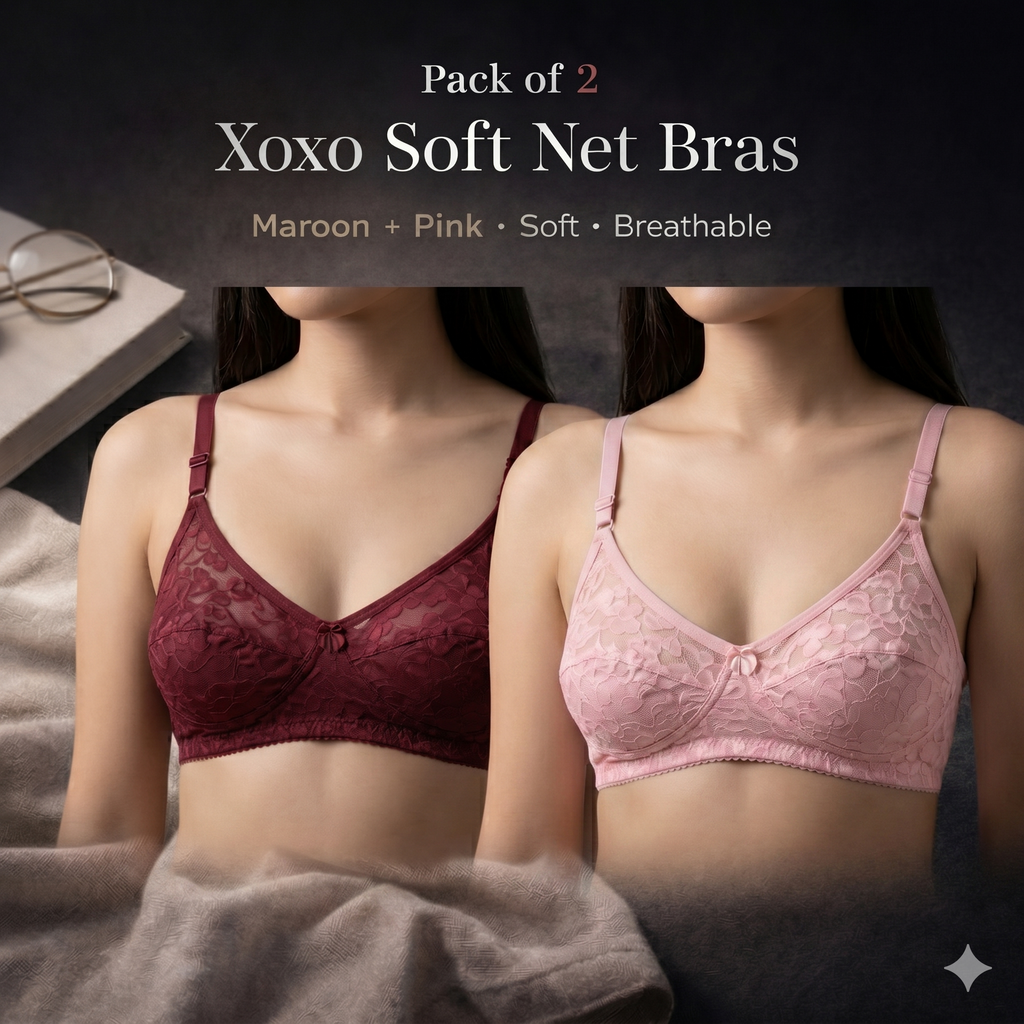 Pack of 2 Easywear ColorFull Soft Net Bra's