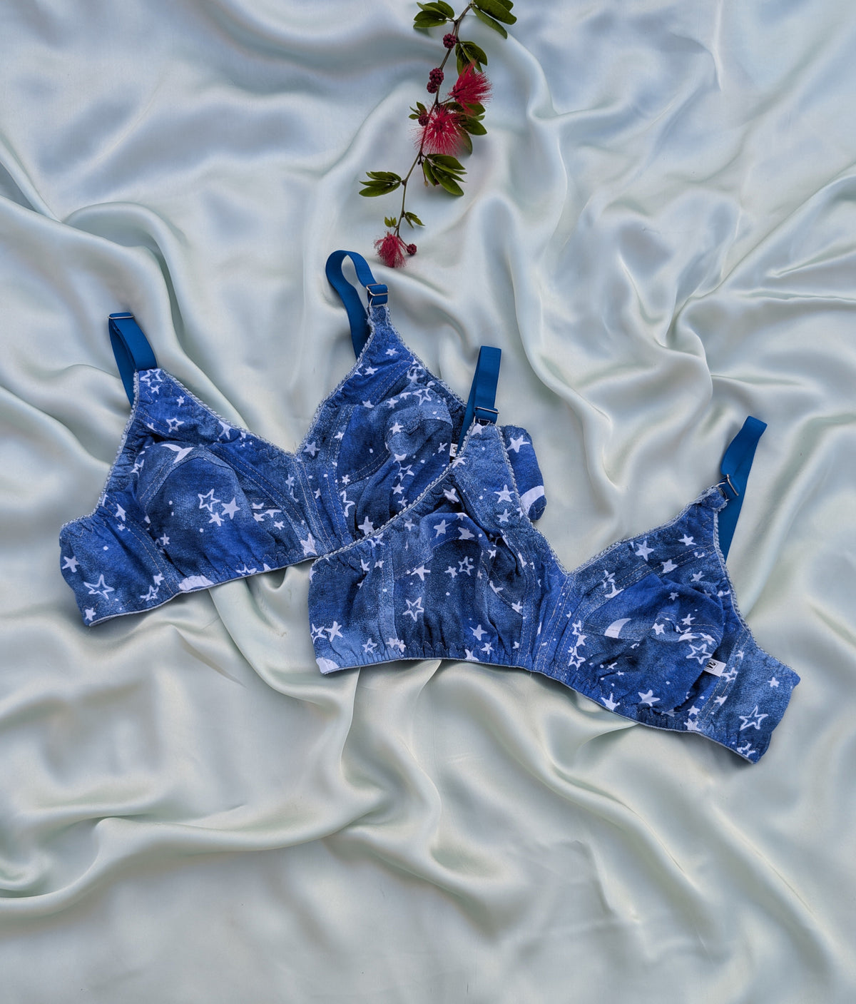 Colorfull Design Mix Fabric Bra
