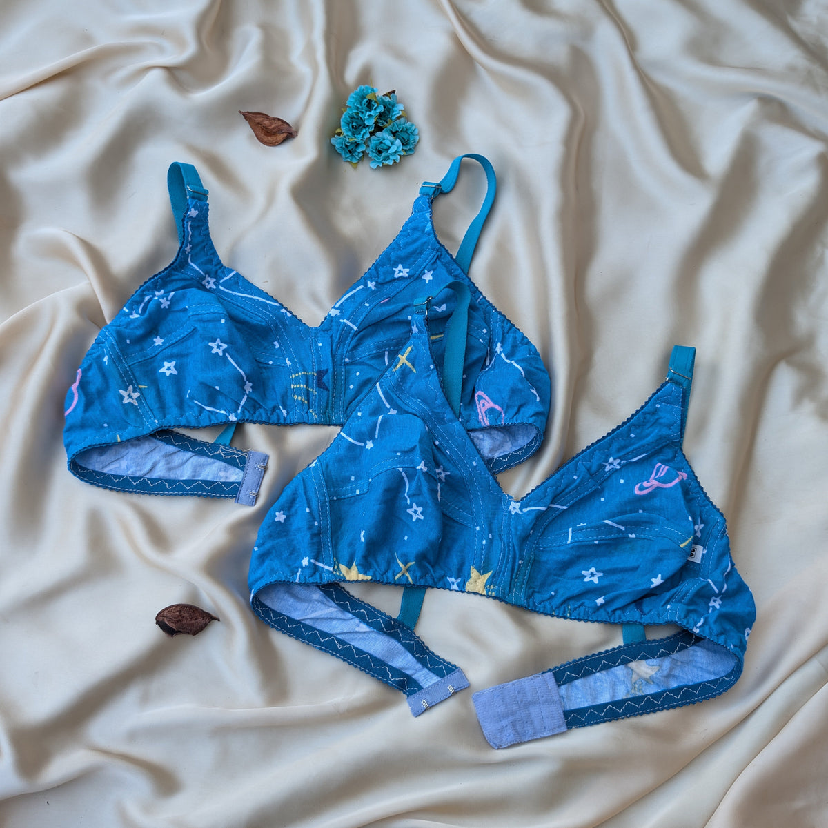 Colorfull Design Mix Fabric Bra