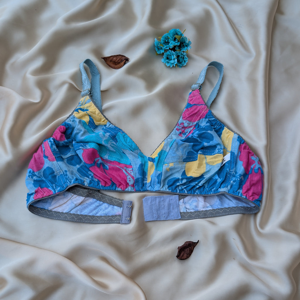 Colorfull Design Mix Fabric Bra