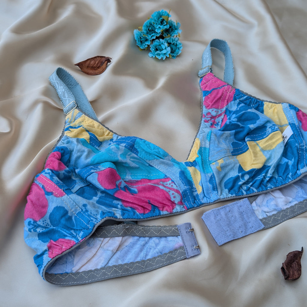 Colorfull Design Mix Fabric Bra