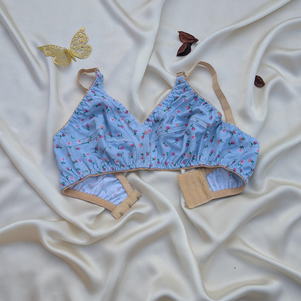 Colorfull Design Mix Fabric Bra