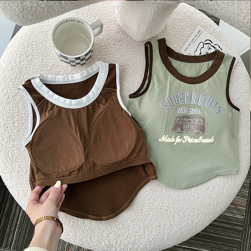 Sourkrauts Written Light Padded Short Camisole