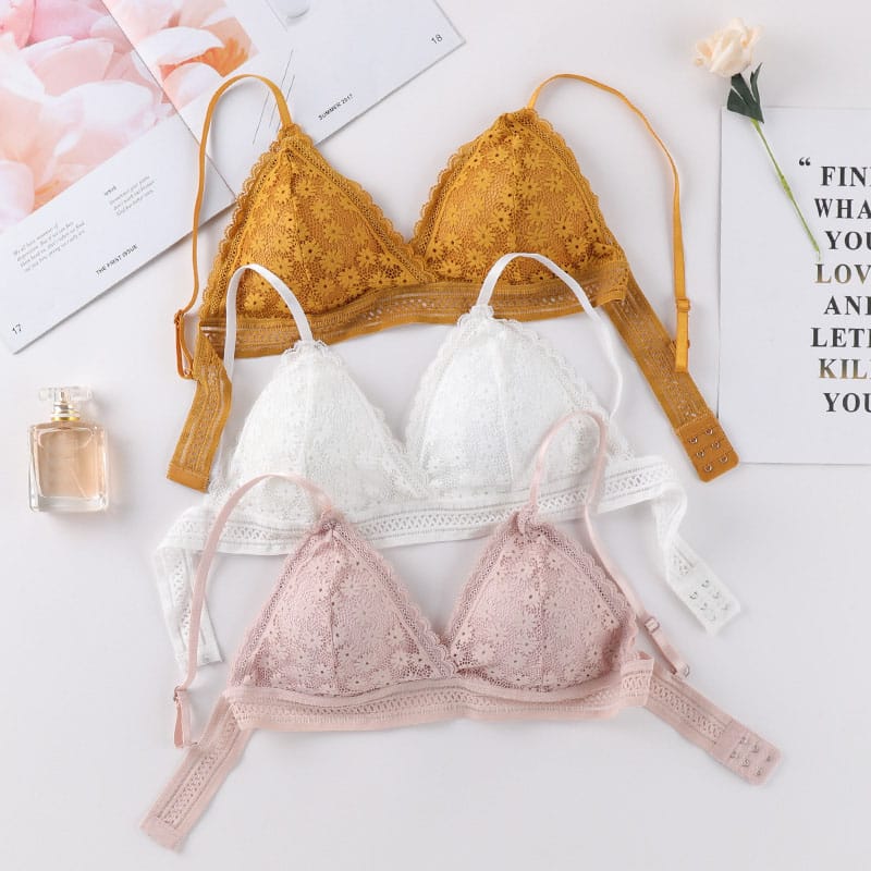 French Style V shape Net Bra