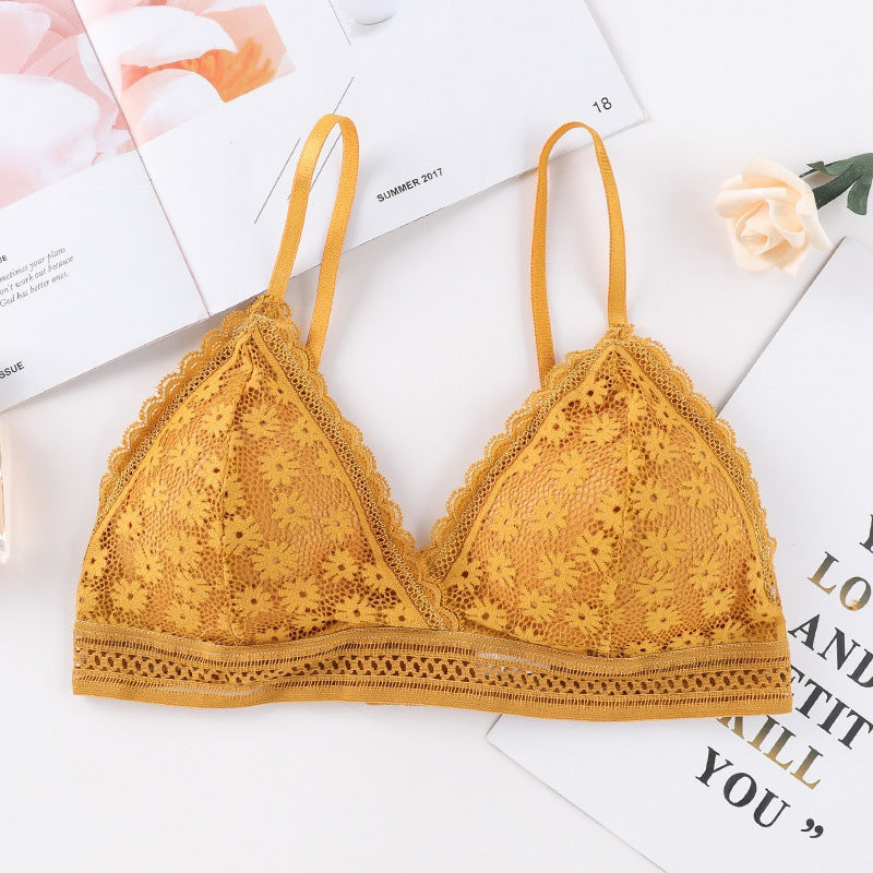 French Style V shape Net Bra