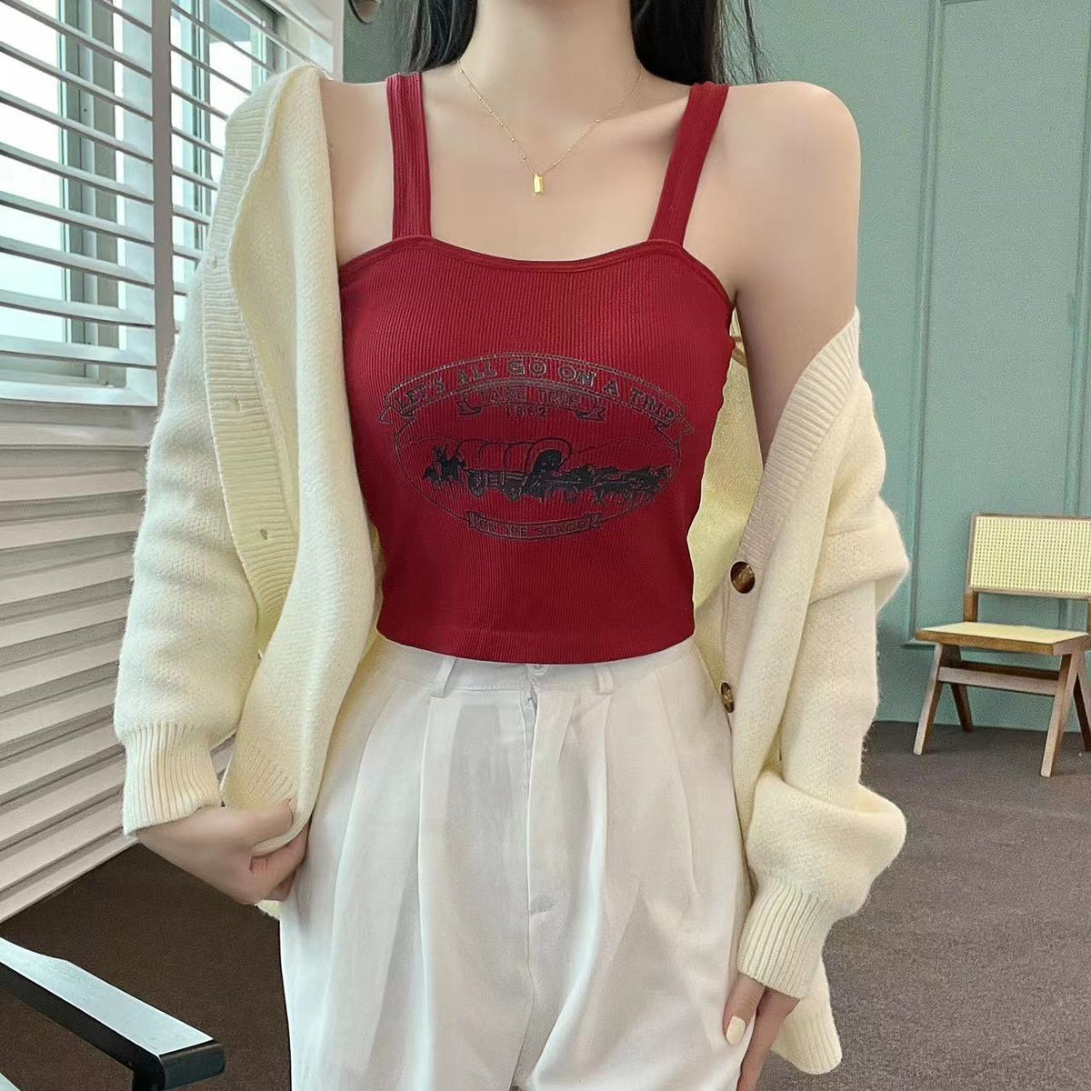 Very Light Padded Trip On Go Tank Top /Camisole
