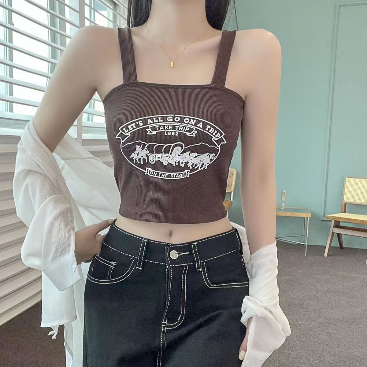 Very Light Padded Trip On Go Tank Top /Camisole