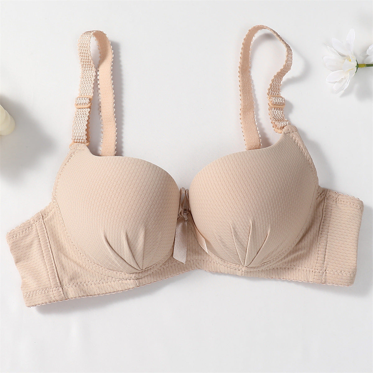 Bow Style Single Padded Wired Pushup Daily Wear Bra