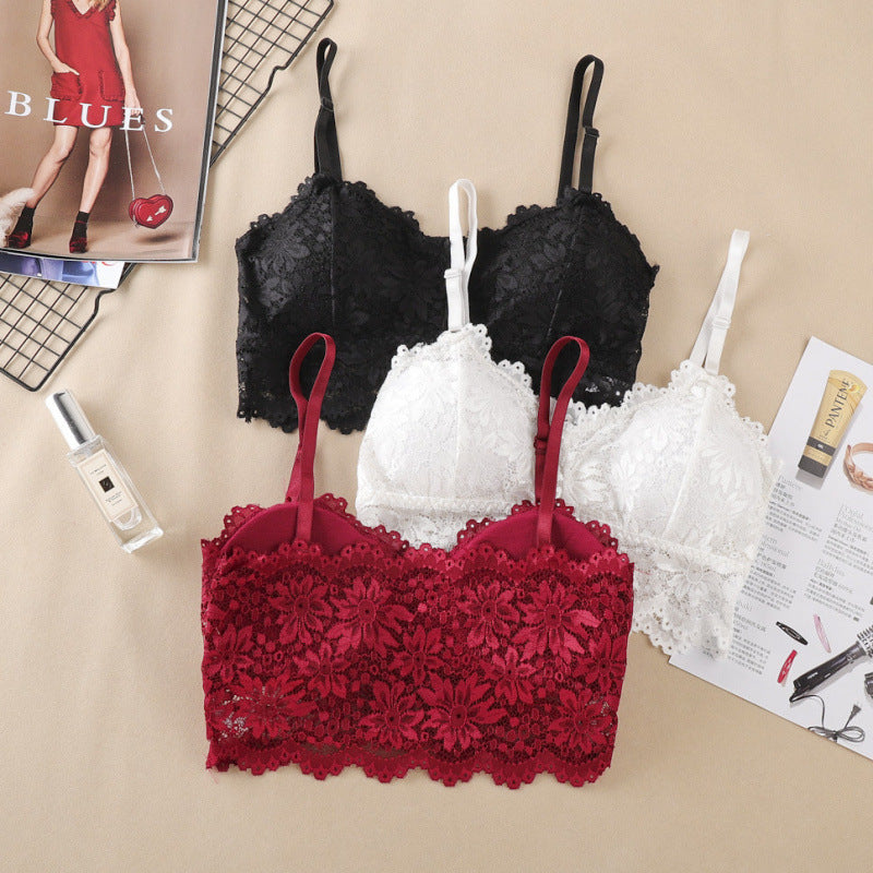 Elegant Flower Bralette With Removeable Pads
