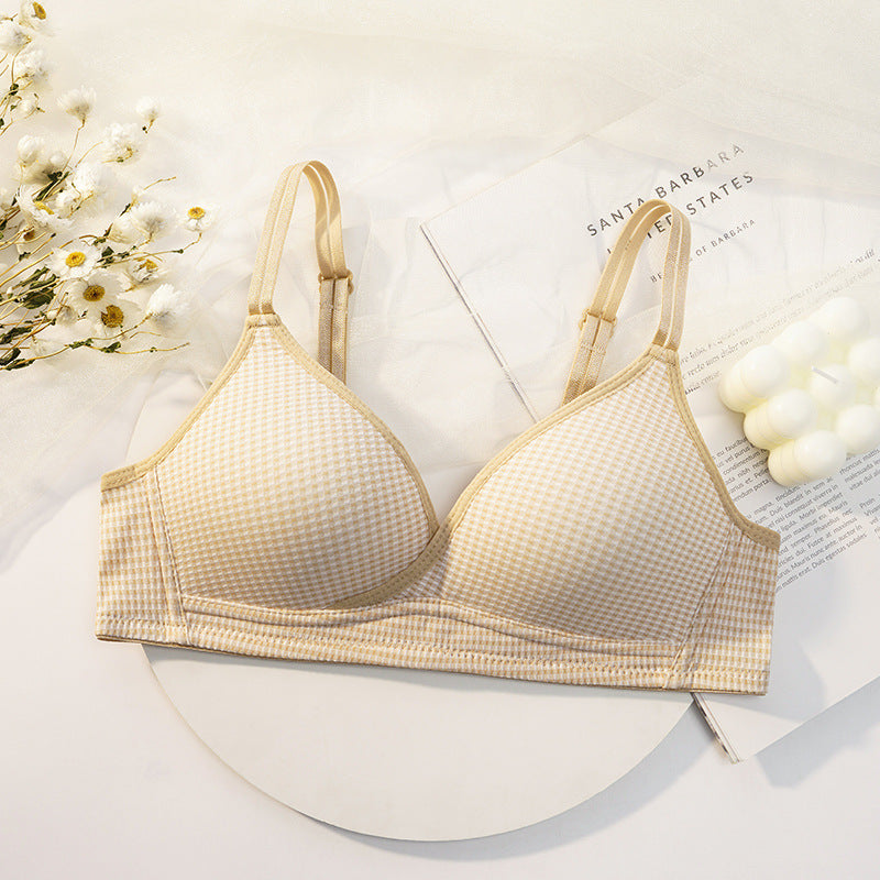 Dotted Cross Type Soft & Smooth Wireless Padded Bra