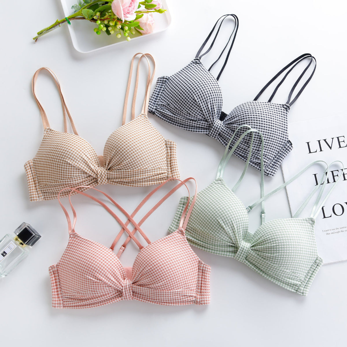 Double Stripped Medium Padded Daily Wear Bra