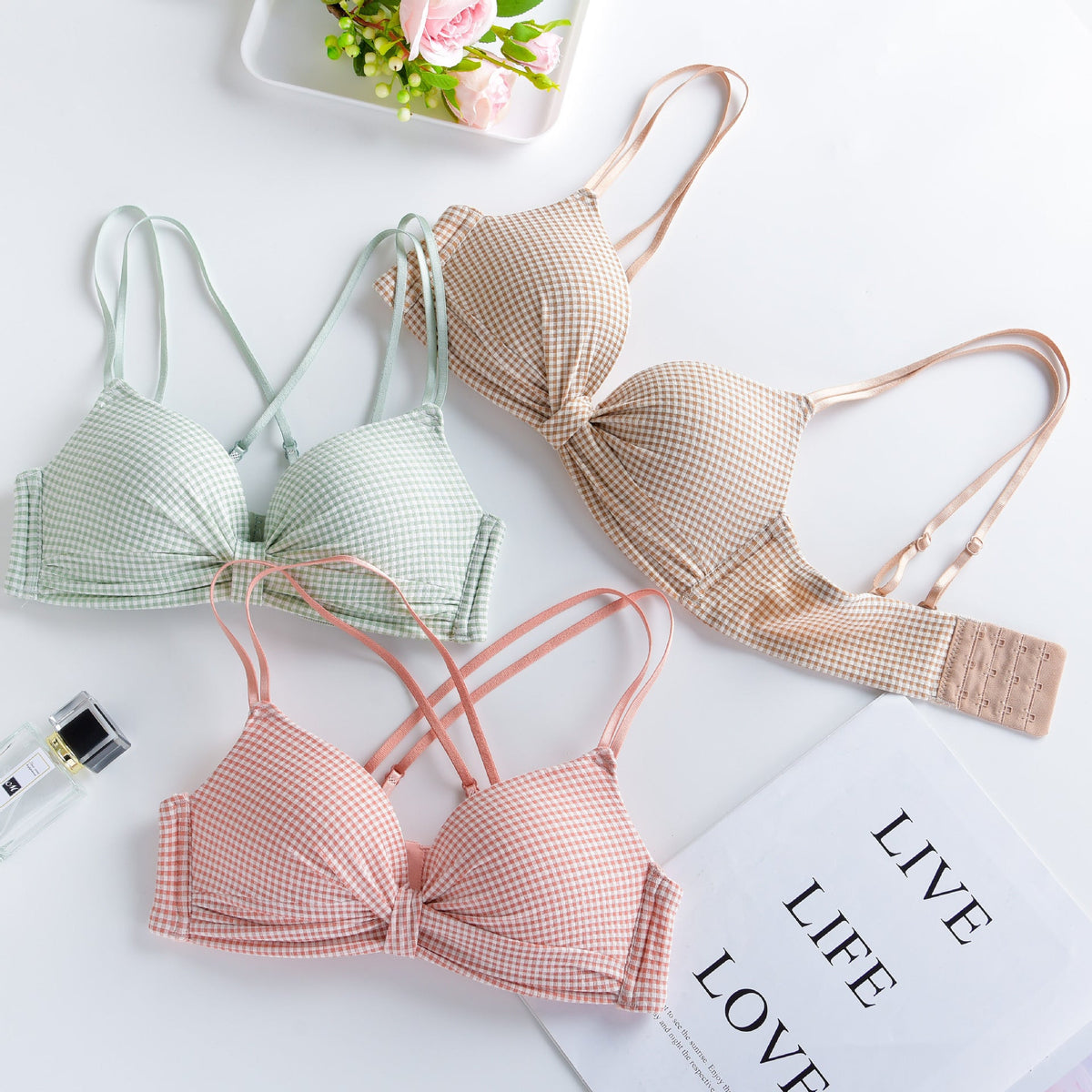 Double Stripped Medium Padded Daily Wear Bra