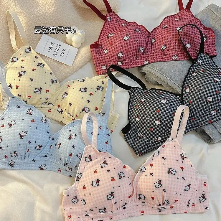Flowers & Kitty Design Very Soft & Smooth Bra