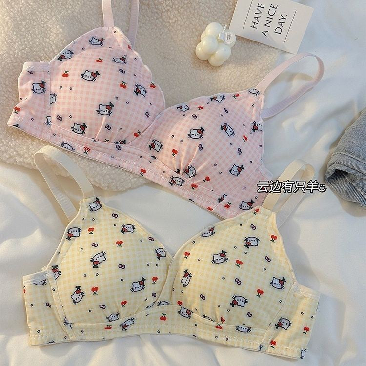 Flowers & Kitty Design Very Soft & Smooth Bra