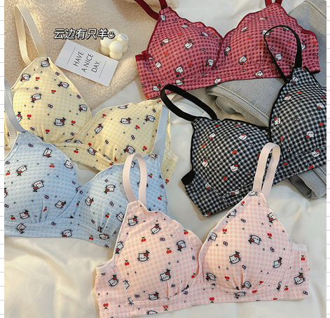 Flowers & Kitty Design Very Soft & Smooth Bra