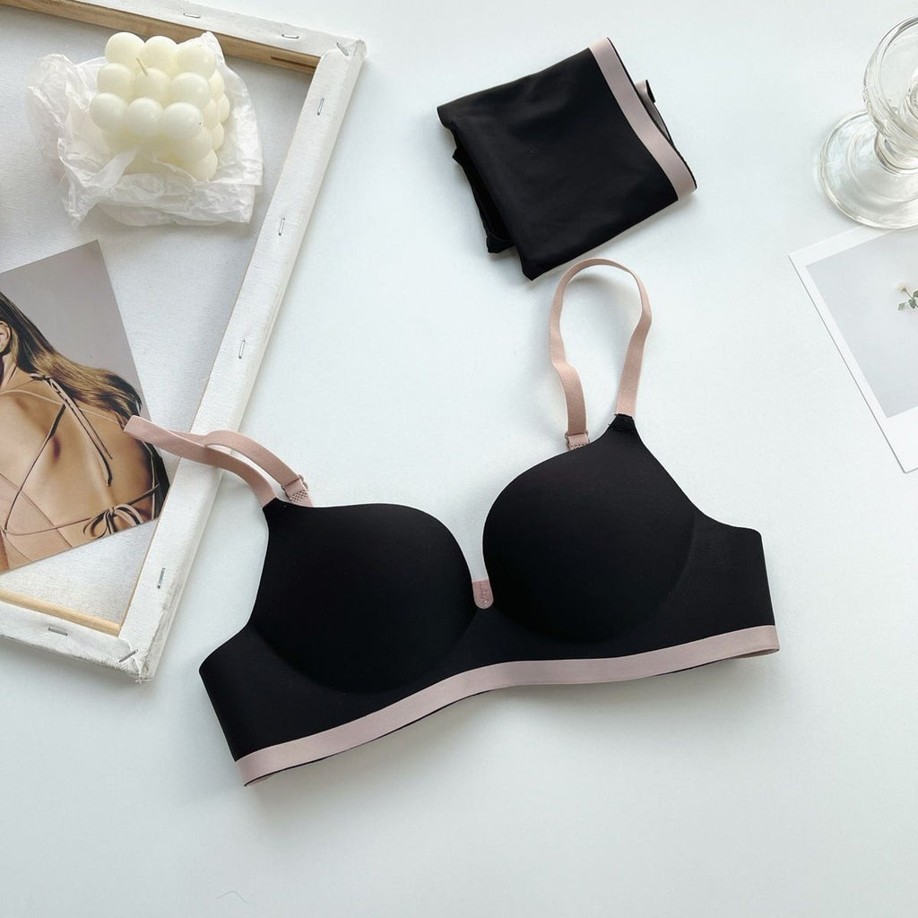 Linning Seamless Double Padded Soft Bra Set