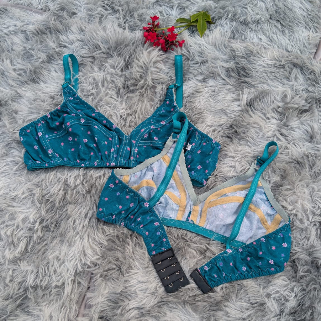 Colorfull Design Mix Fabric Bra