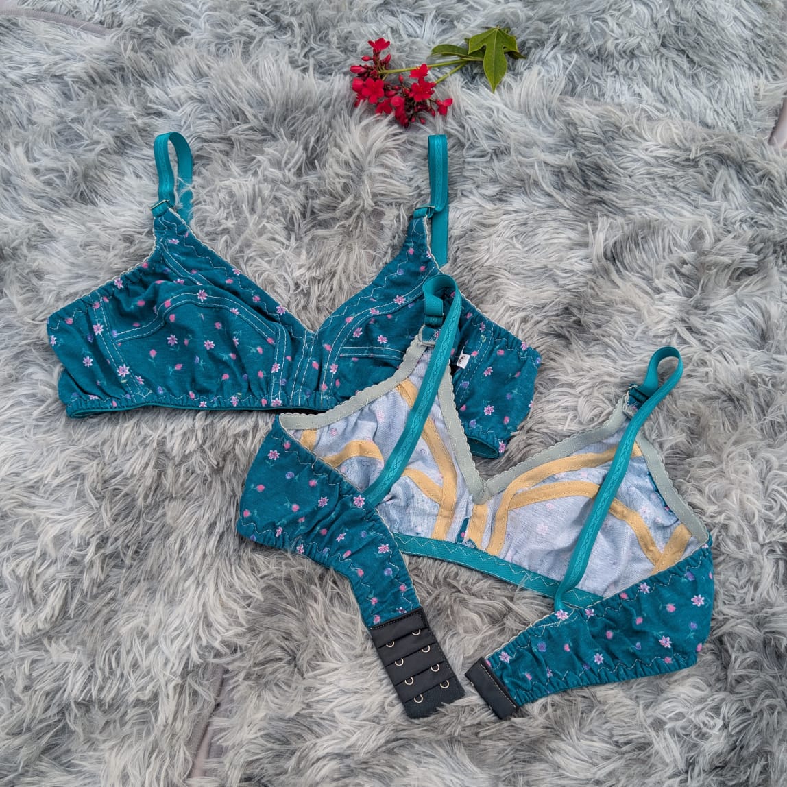 Colorfull Design Mix Fabric Bra