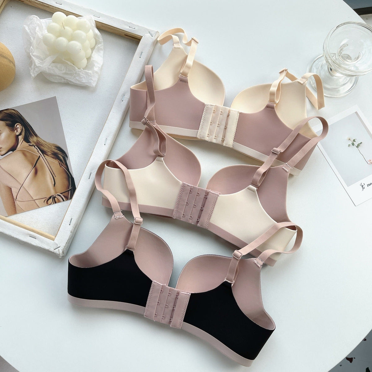 Linning Seamless Double Padded Soft Bra Set